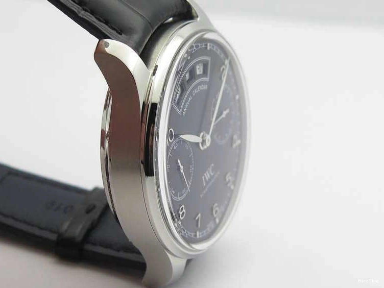 MIROTIME 0408 Portuguese Real PR Real Annual Calendar IW5035 YLF 1:1 Best Edition Black Dial On Leather Strap A Soft 7240